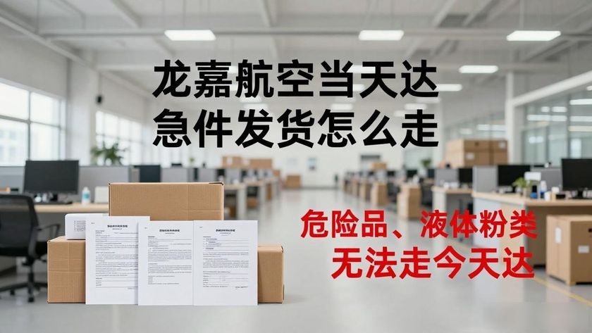 龙嘉航空运输当天达_空运当天发货当天能收到吗_空运货一般航班到后多久能拿